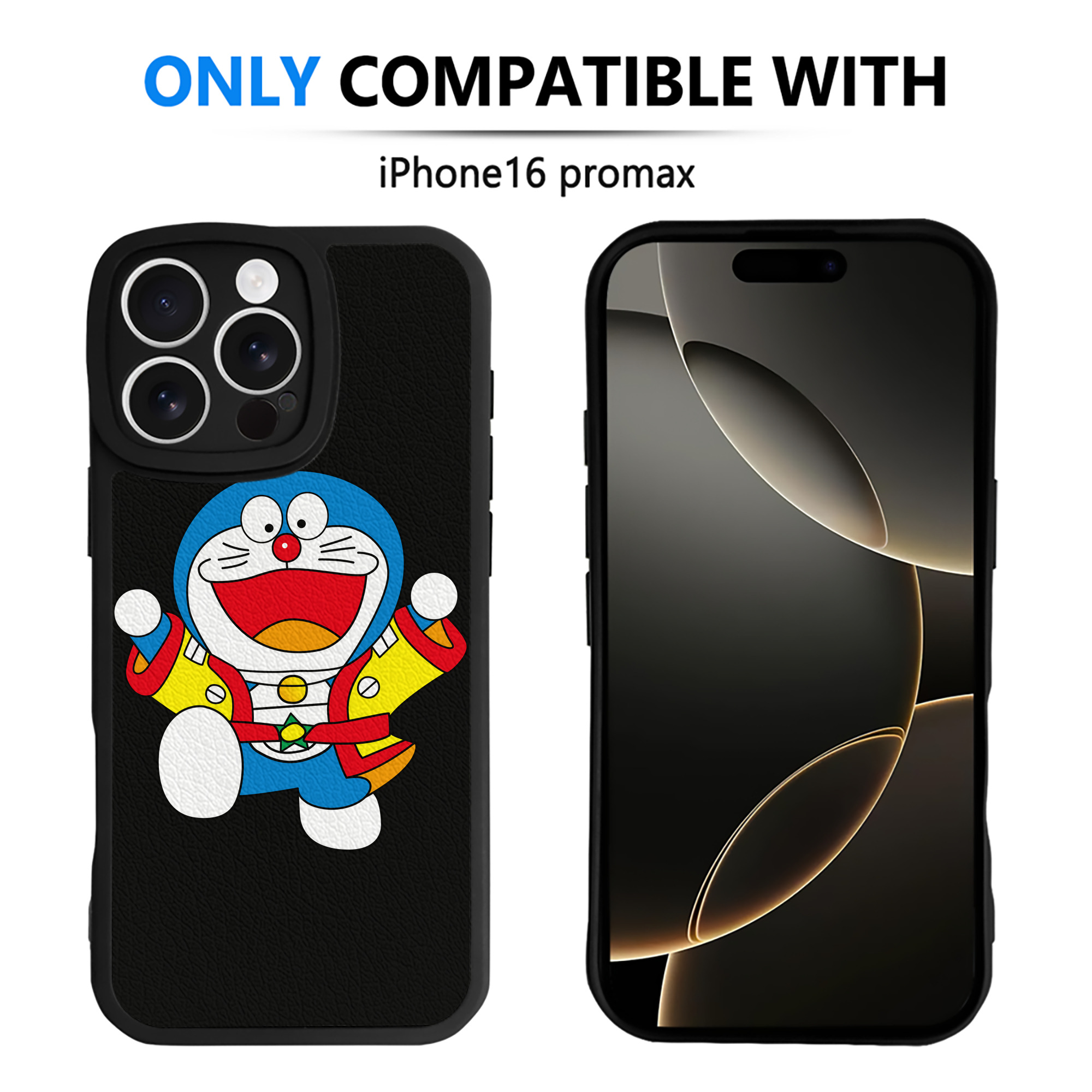 （画像用） ドラえもん Doraemon 【iPhone 16シリーズ対応】シリコンスマホケース（レザー調） 材質：シリコン